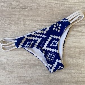 Blue Aztec Print Bottoms